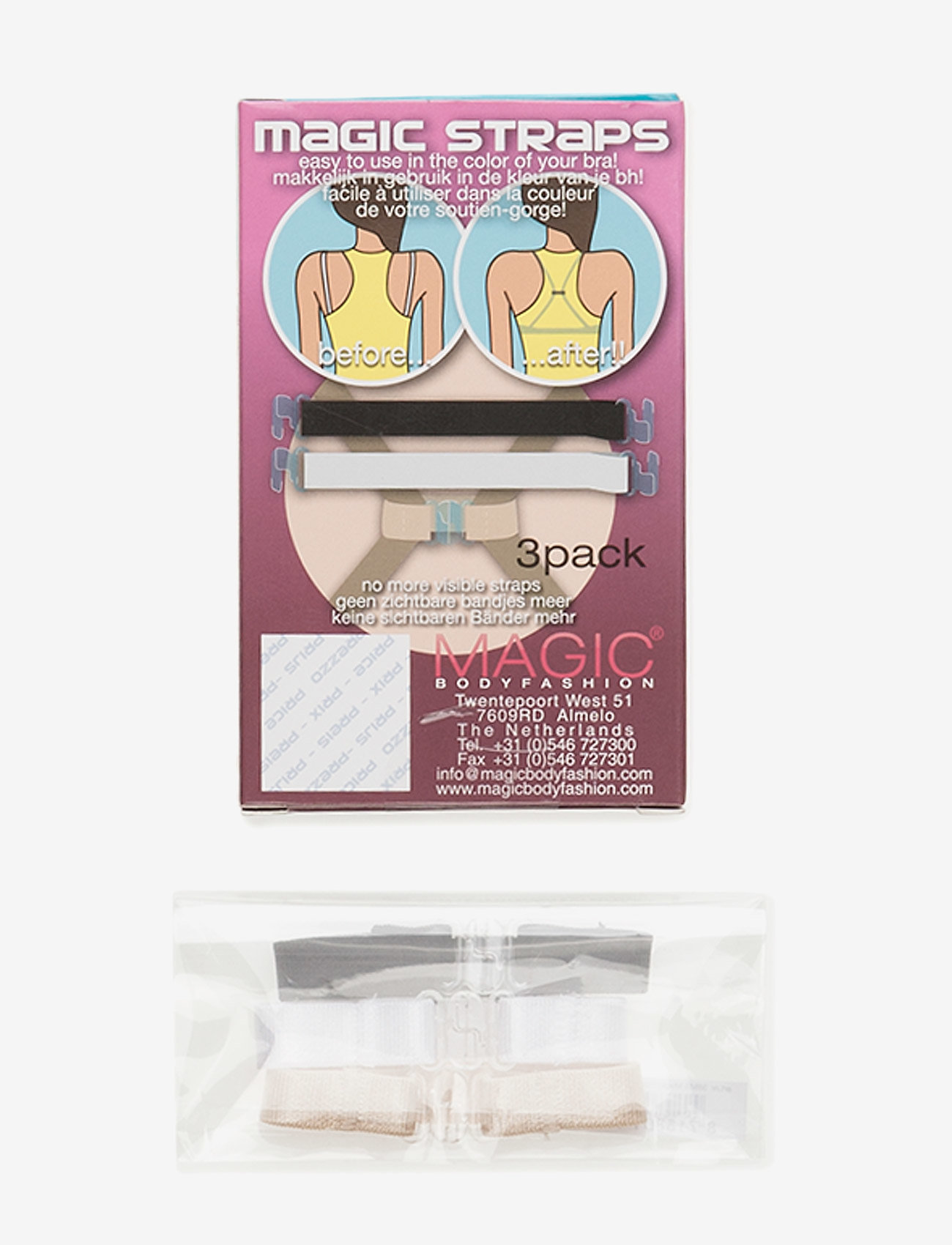Magic Bodyfashion Magic Straps - BH tilbehør - WHITE-BLACK-SKIN / multi