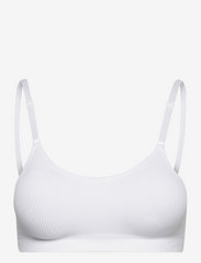 Magic Bodyfashion - Ribbed Comfort Bra Spaghetti - tank top bras - white - 0