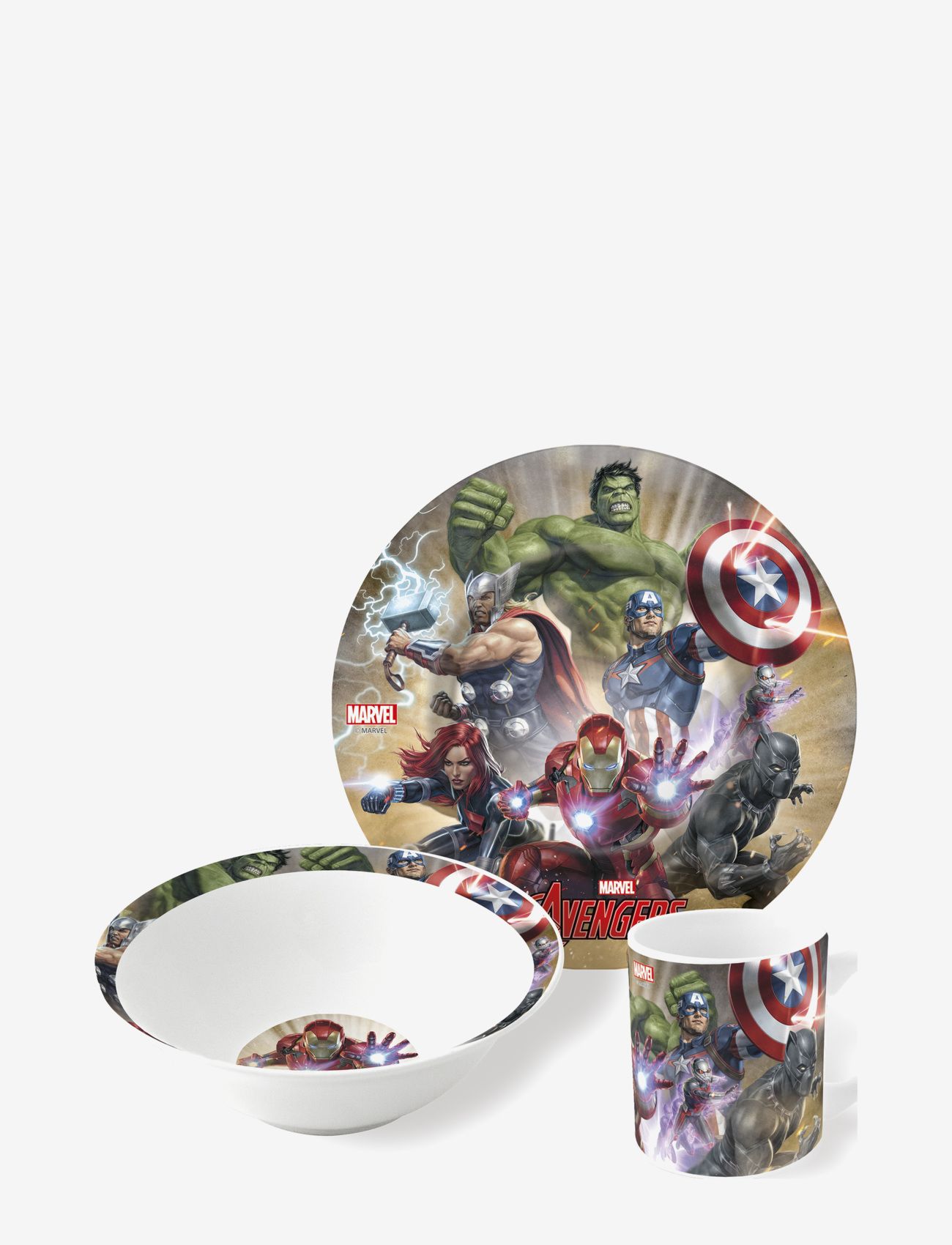 Magic Store - Avengers 3 pcs offset snack set, ceramic - multi coloured - 1