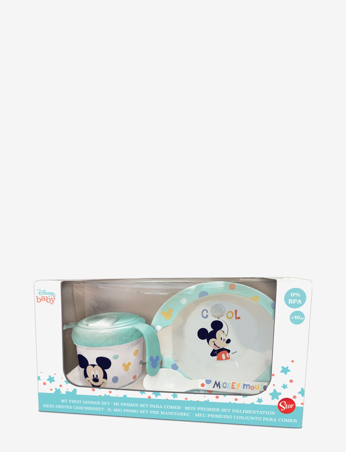 Mickey Mouse Disney Baby 3 Pcs Set In Gift Box Mickey Cool Like Mickey Dinner sets Boozt
