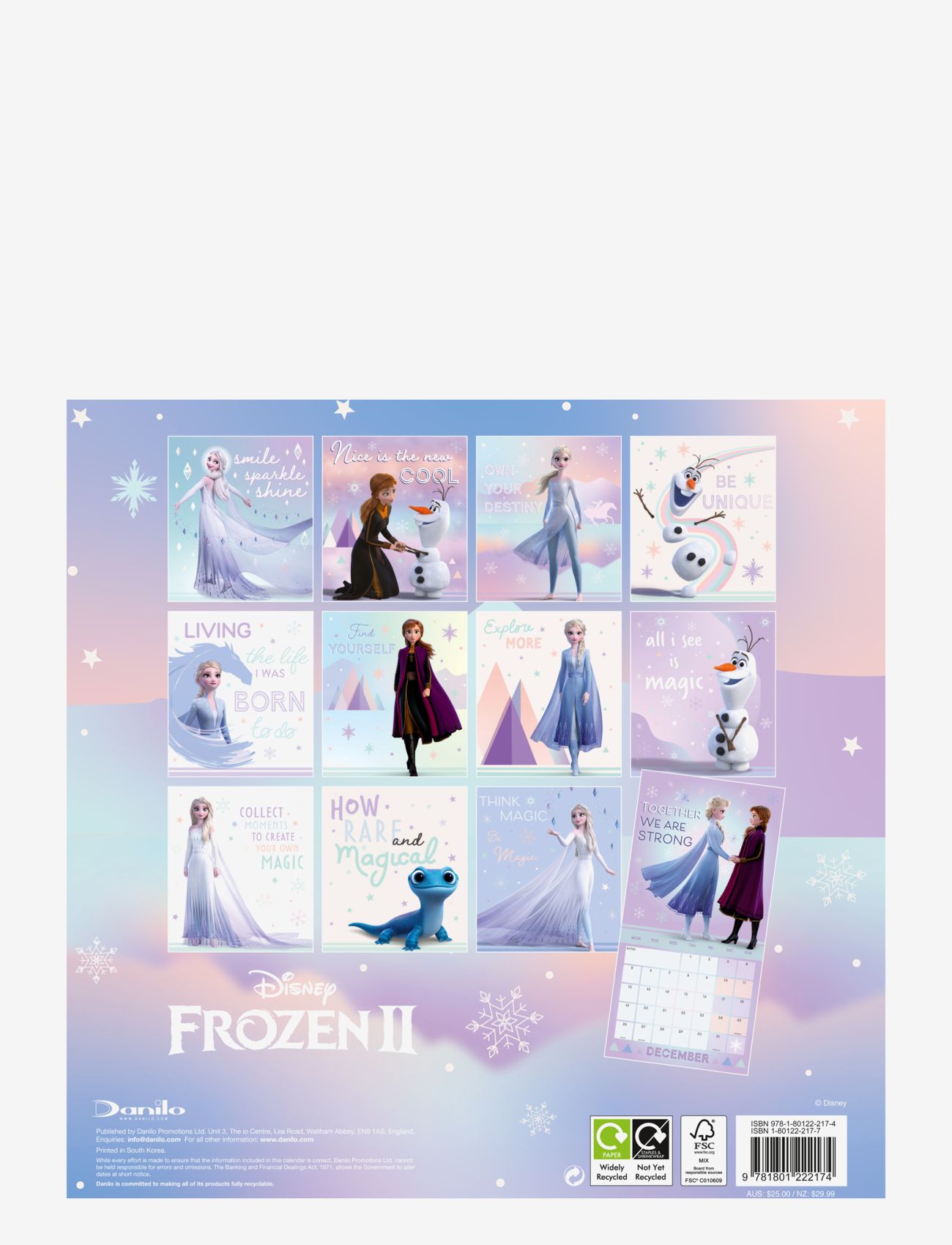 Magic Store - Frozen calender disney 305x305 - kalenterit & muistikirjat - multi coloured - 1
