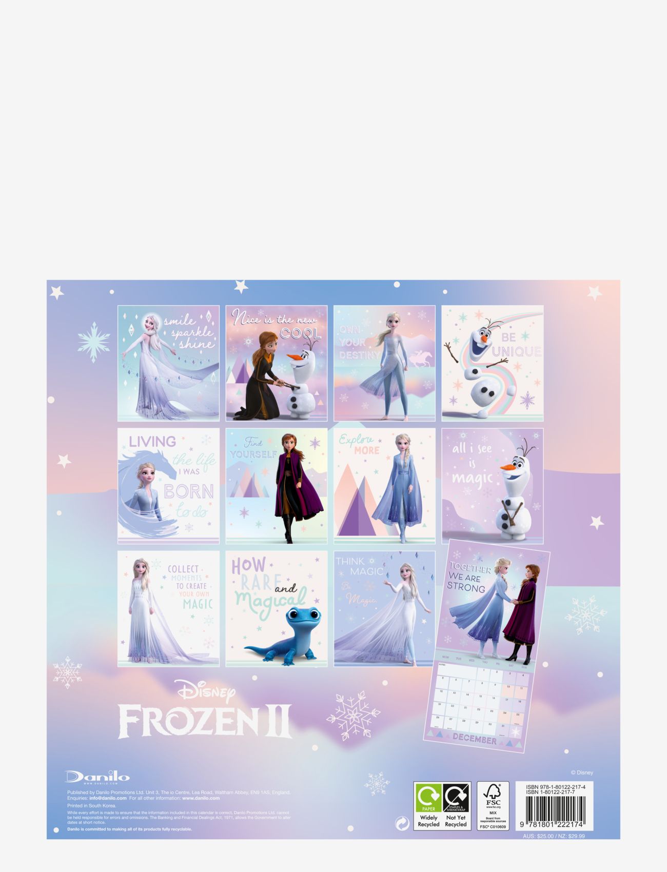 Magic Store - Frozen calender disney 305x305 - kalendrid ja märkmikud - multi coloured - 1