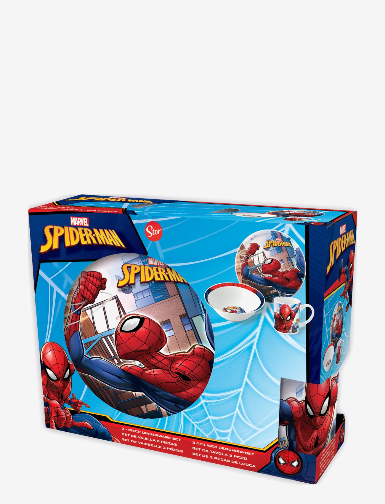 Magic Store - SpiderMan 3 pcs offset snack set, ceramic - multi coloured - 0