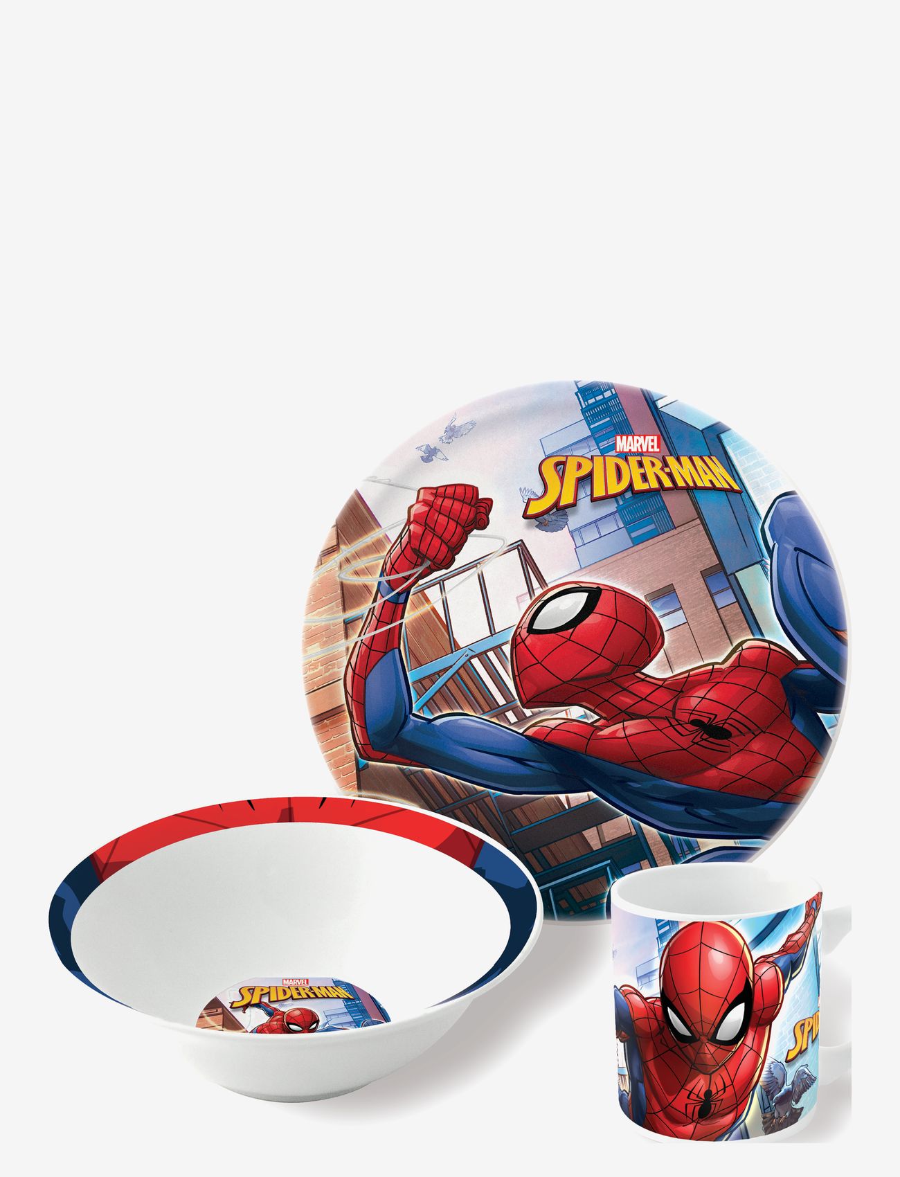 Magic Store - SpiderMan 3 pcs offset snack set, ceramic - multi coloured - 1