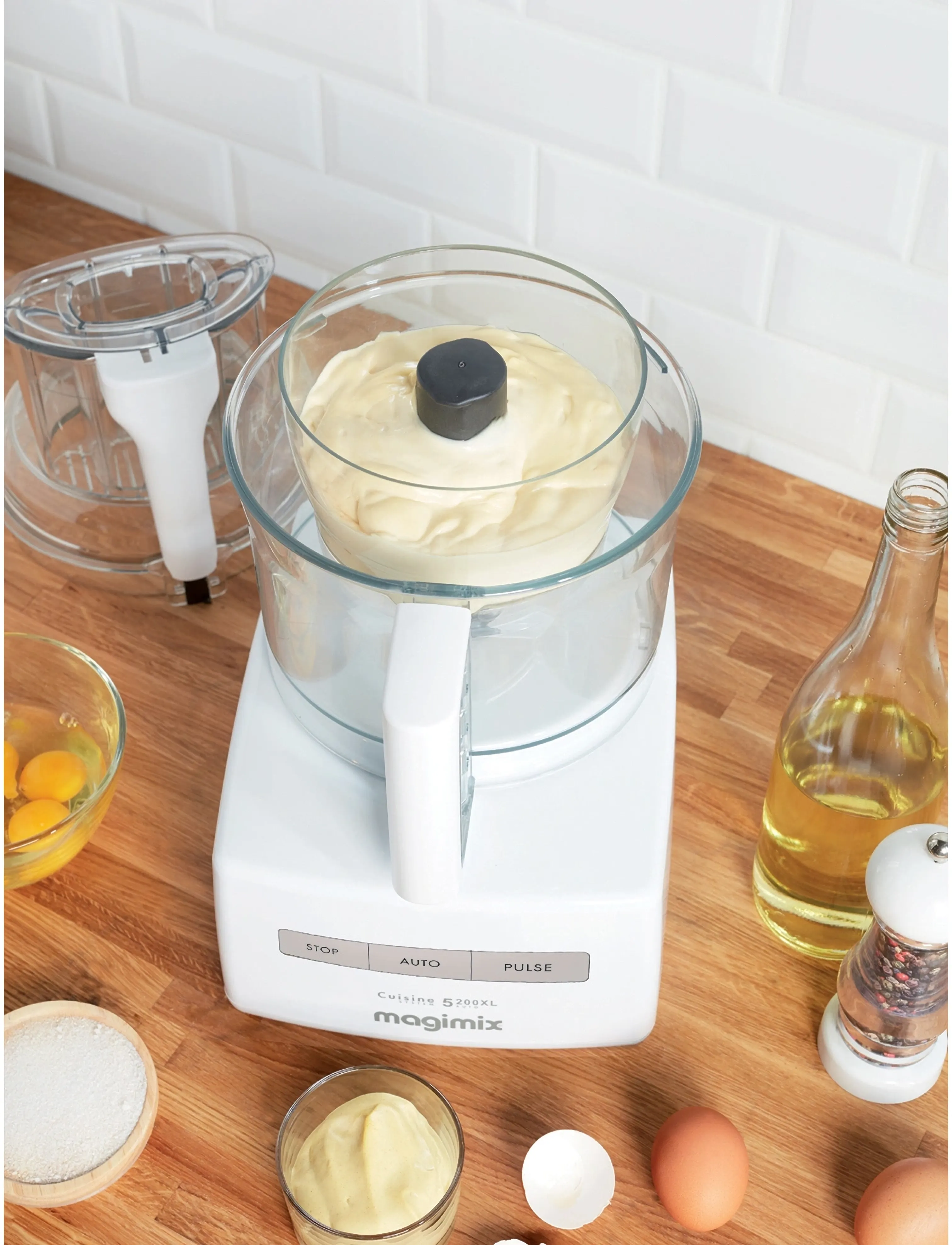 Magimix Foodprocessor Premium Cs 5200 Xl 1100 Watt Hvid, 1100 W x 25, White, Køkkenmaskiner > Foodprocessorer, Unisex