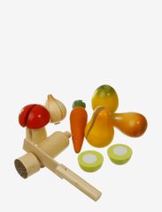 Wooden fruit and vegetables with velcro - MULTI COLOURED