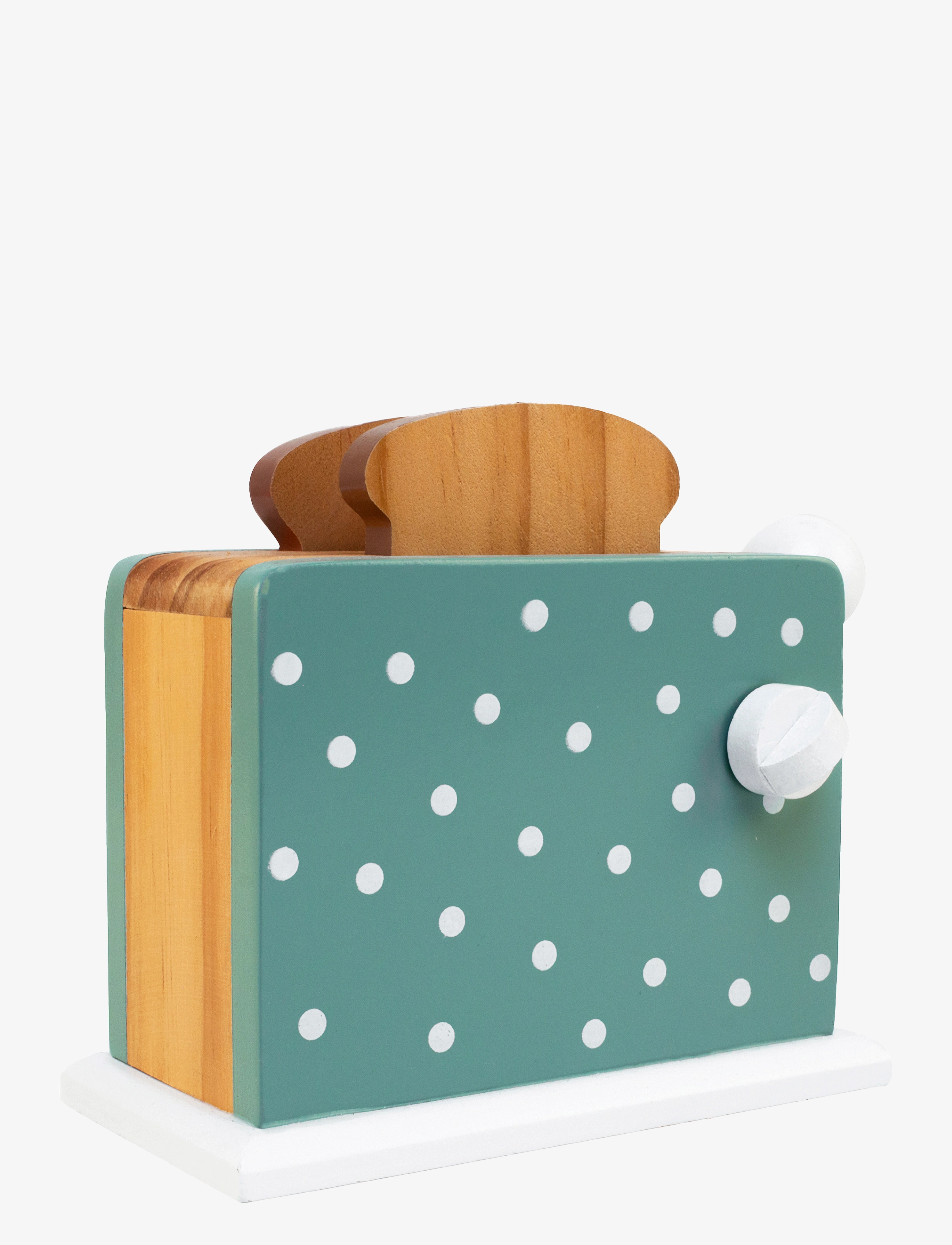Magni Toys Toaster, Green With Dots, Toy Kitchen Tilbehør, Grøn, Str: 11.5X13X7CM