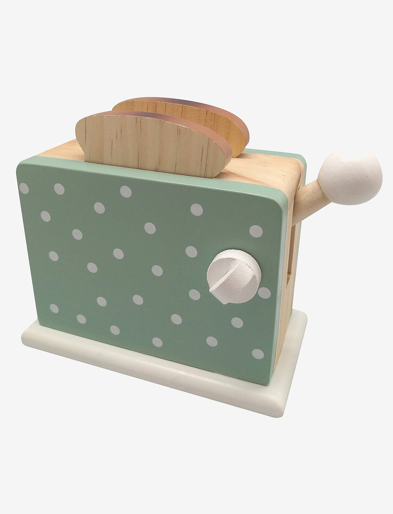 Magni Toys - Toaster, green with dots - tilbehør til legekøkkener - green, white - 0