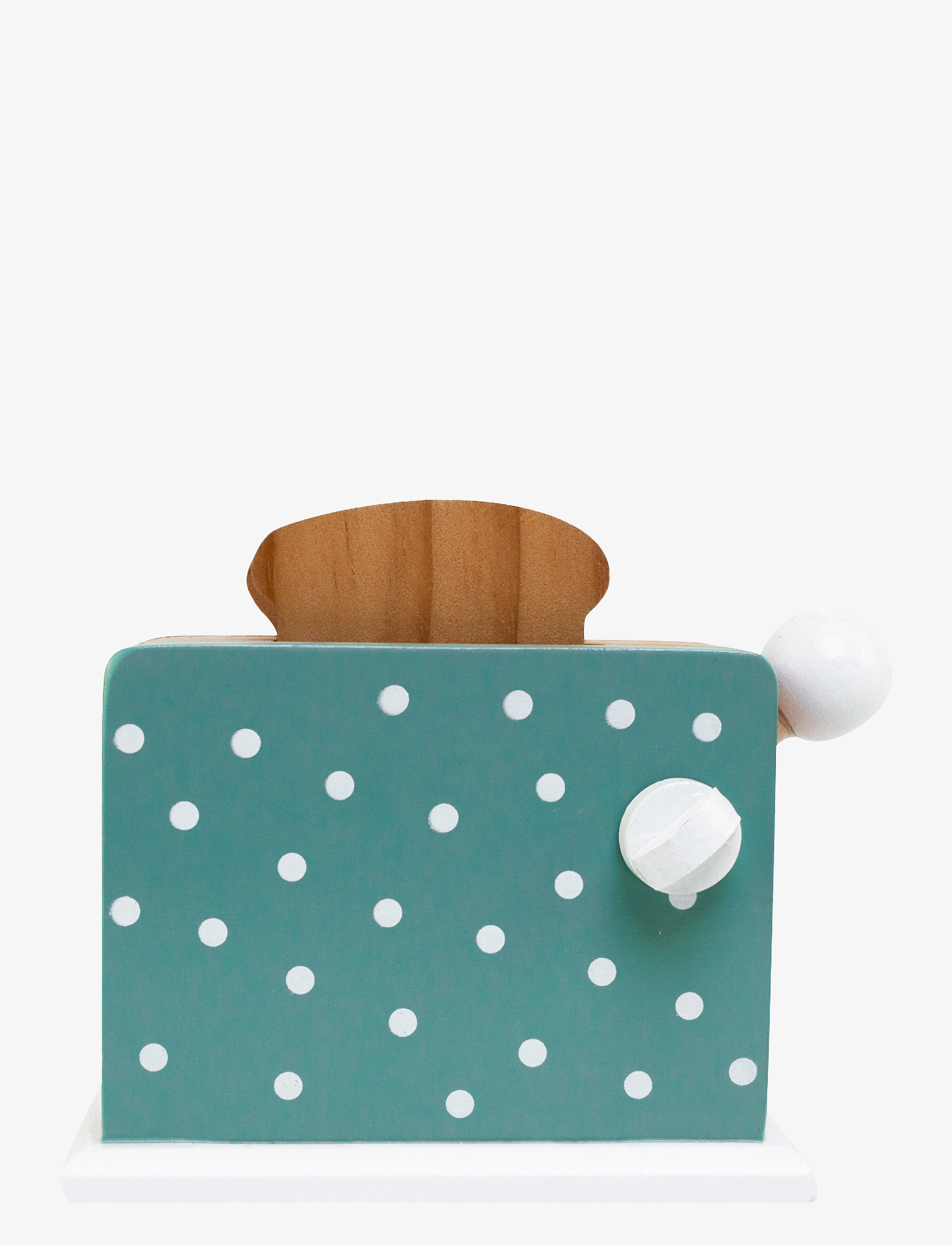 Magni Toys - Toaster, green with dots - tilbehør til legekøkkener - green, white - 1