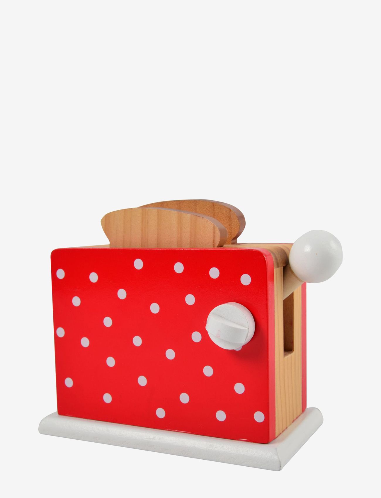 Magni Toys - Toaster, Red with dots - leikkikeittiön tarvikkeet - red, white - 0