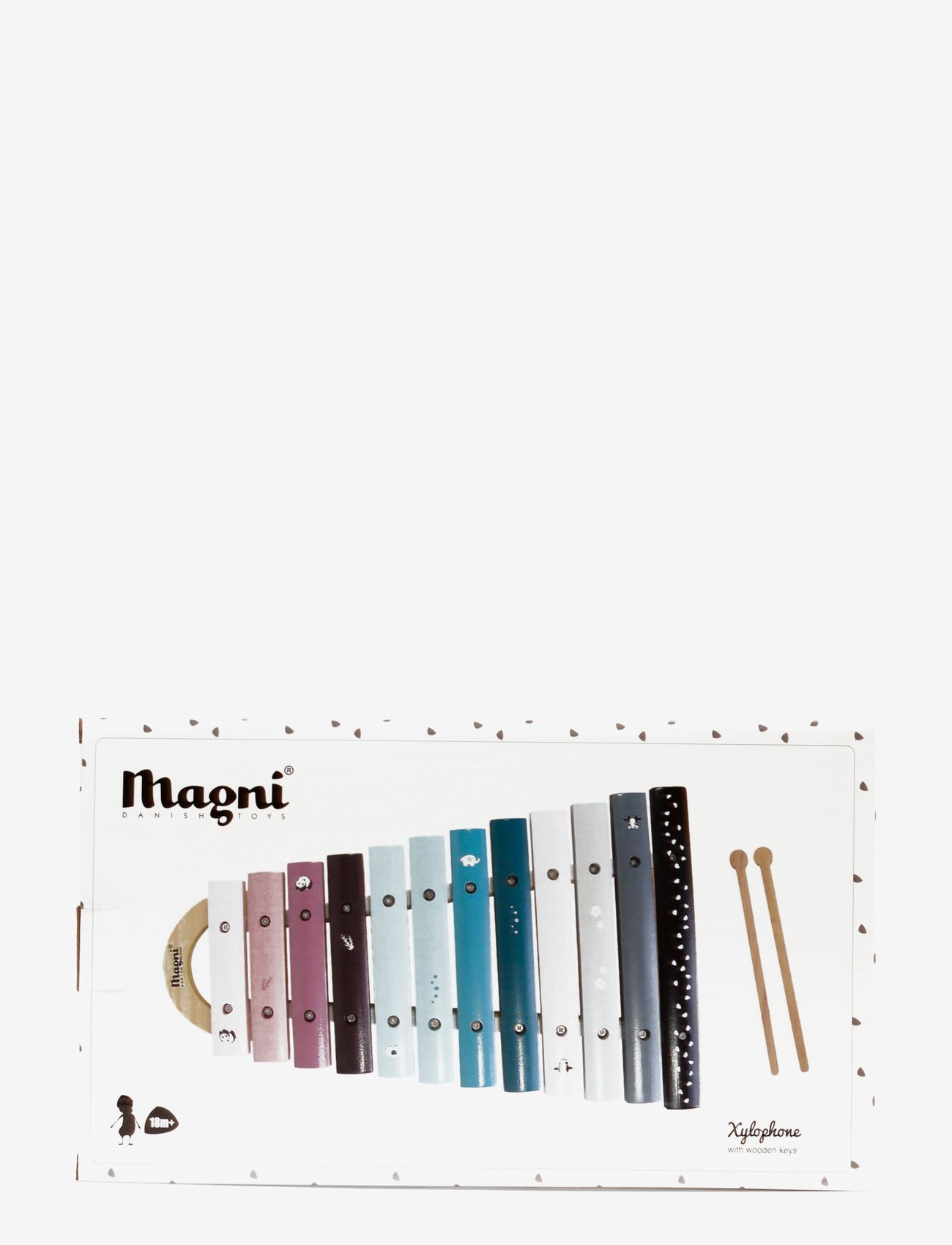 Magni Toys - Wooden xylophone, animal design - alhaisimmat hinnat - multi coloured - 1