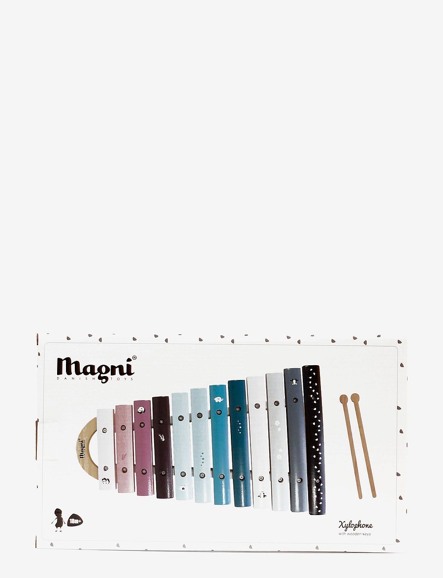 Magni Toys - Wooden xylophone, animal design - musikinstrumenter - multi coloured - 2