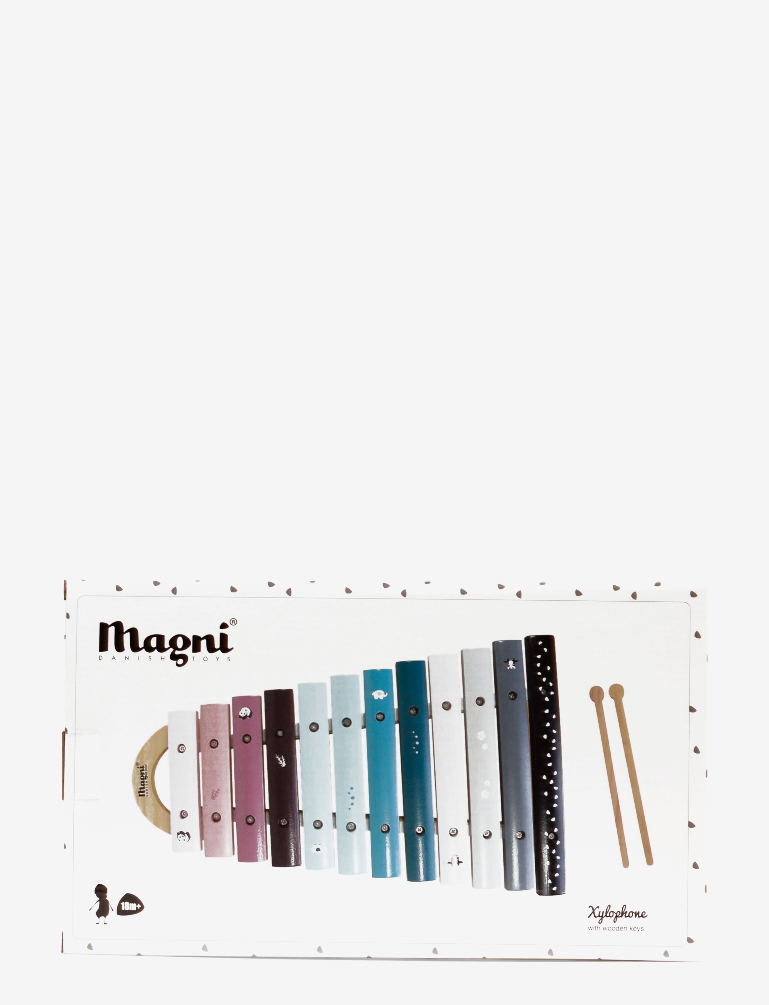 Magni Toys - Wooden xylophone, animal design - musikinstrumenter - multi coloured - 4