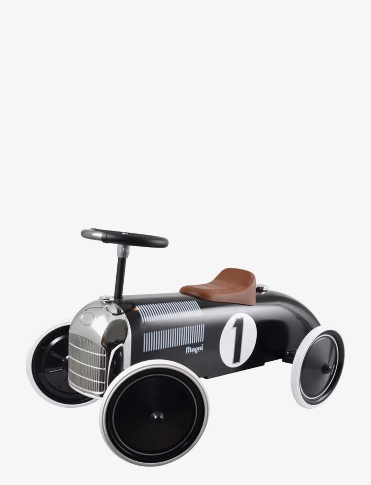 Magni Toys - Ride-on-Vehicle, Black classic racer w. big face grill - syntymäpäivälahjat - black - 0