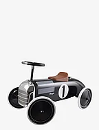 Ride-on-Vehicle, Black classic racer w. big face grill - BLACK