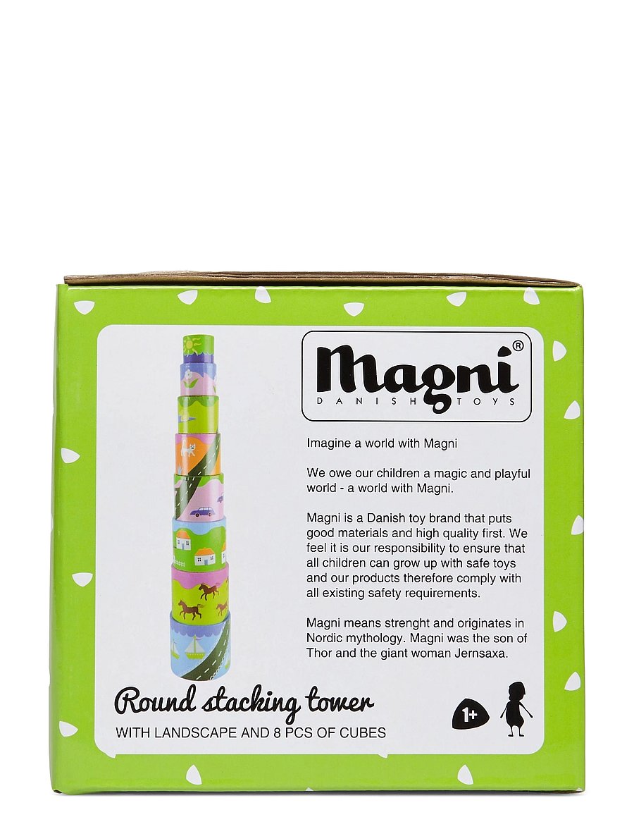 Magni Toys - Stacking tower round w.landscapes , carton - rakennuspalikat - multiple - 1
