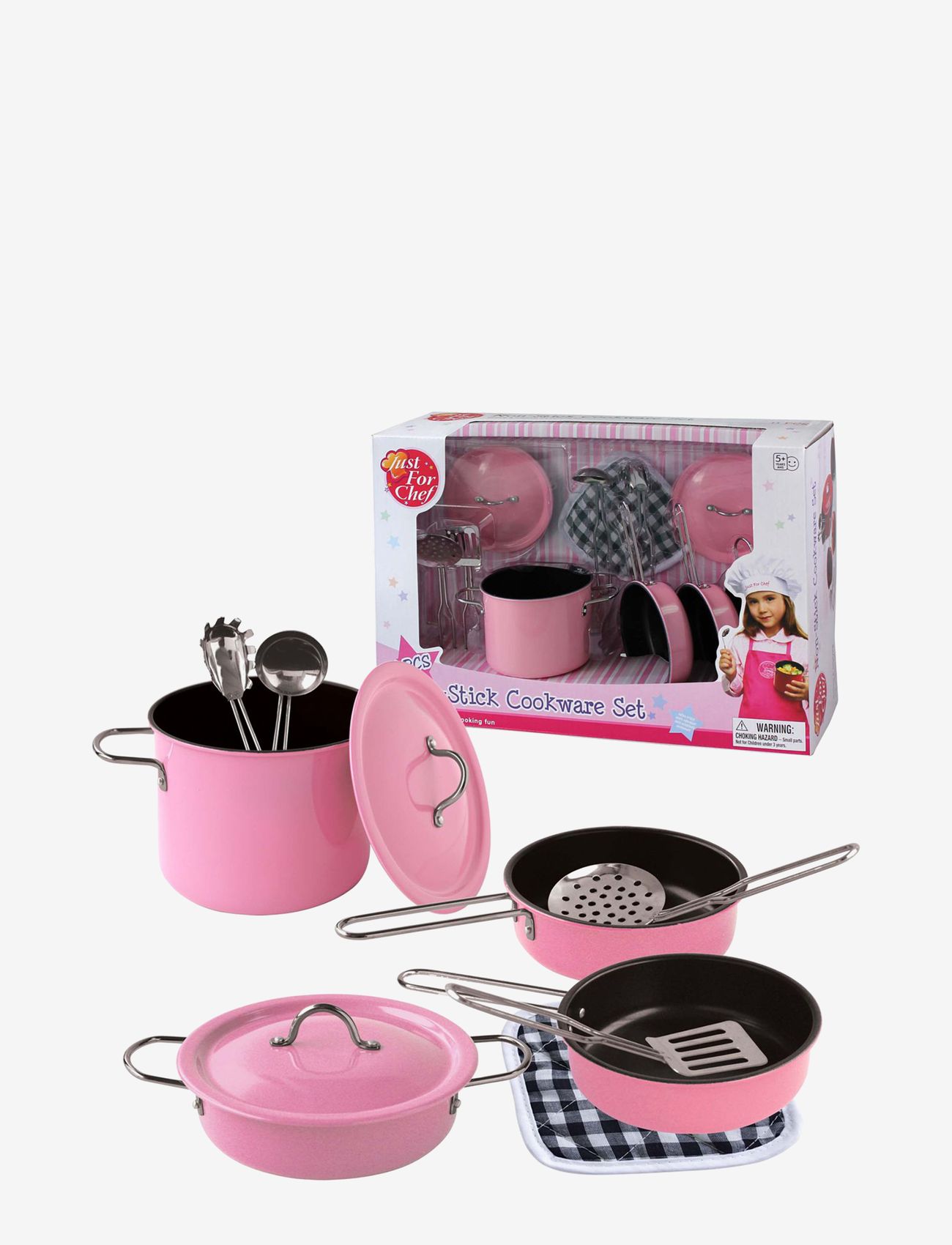 Magni Toys - Cookware set in pink, 11 pcs. - pink - 0