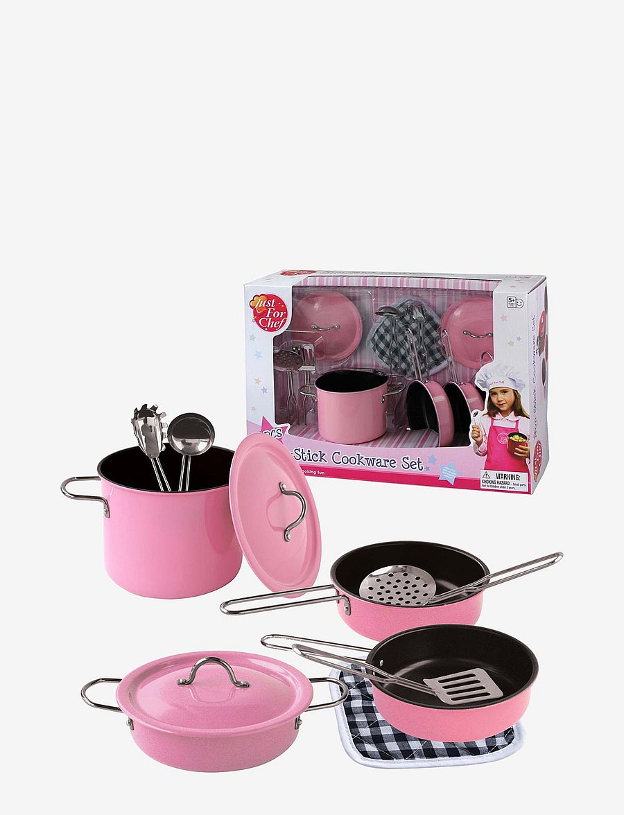 Magni Toys - Cookware set in pink, 11 pcs. - pink - 0