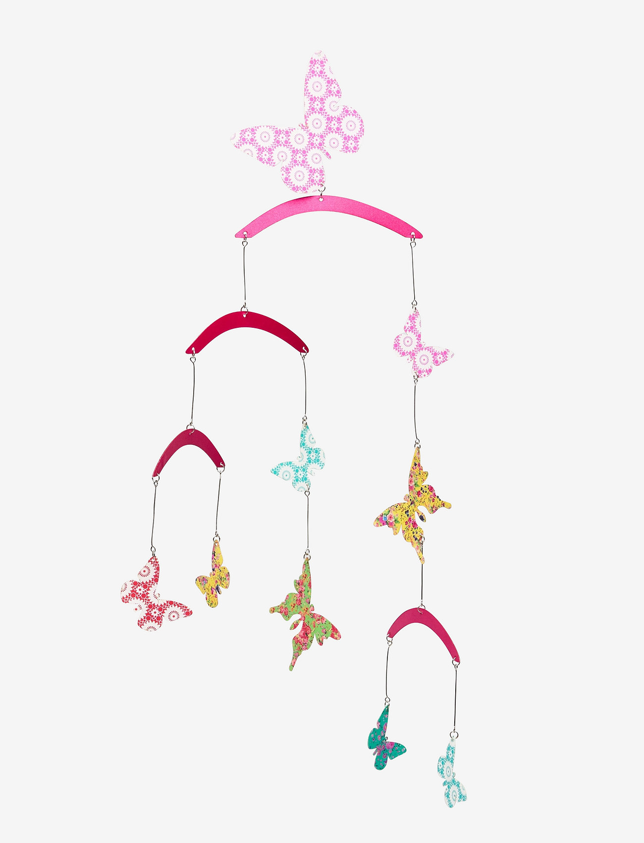 Magni Toys - Mobile ''Butterflies'' in fabric - mobiler - pink - 0