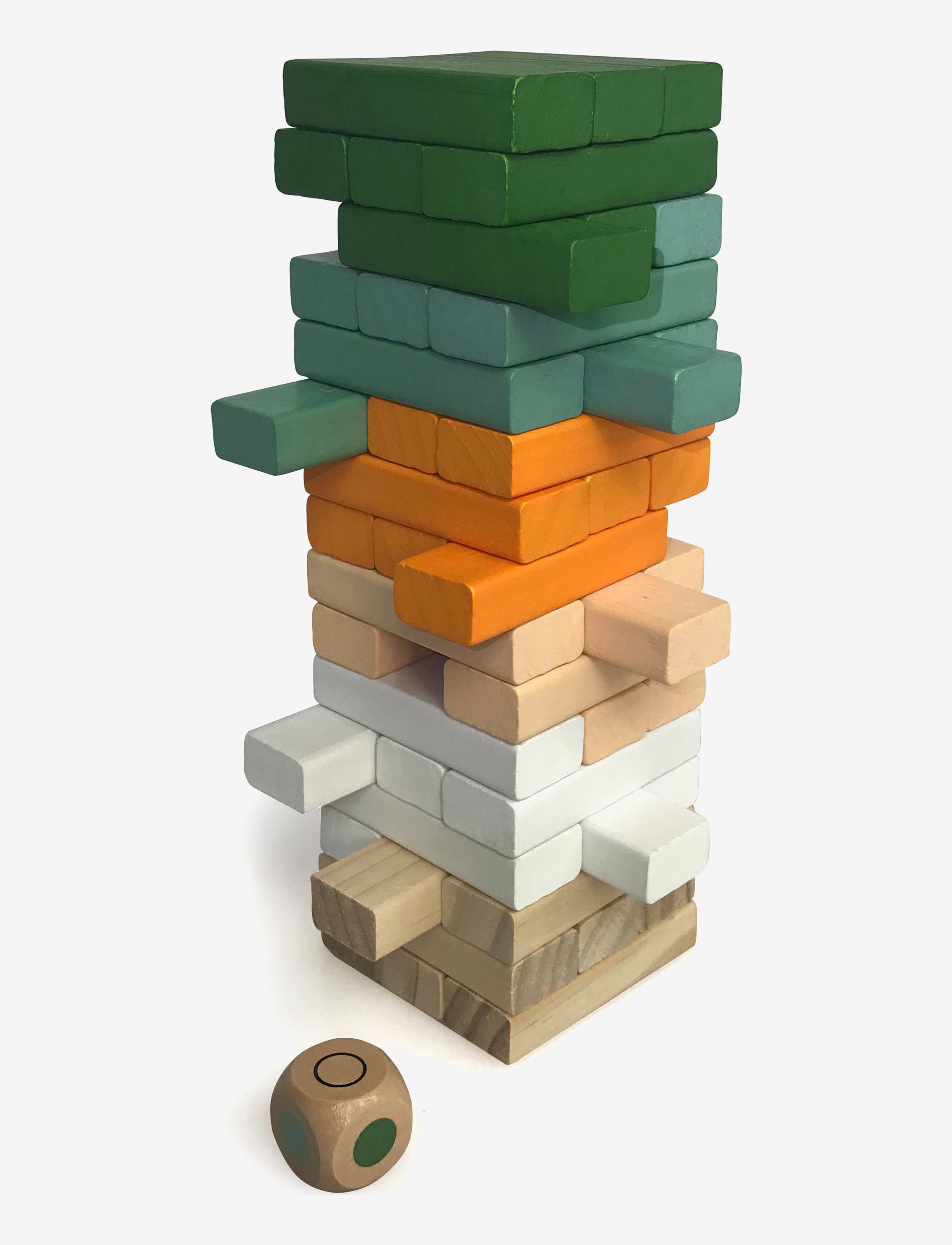 Magni Toys Tumbling Tower, large - Pussel & Spel - GREEN/ORANGE/WHITE / multi