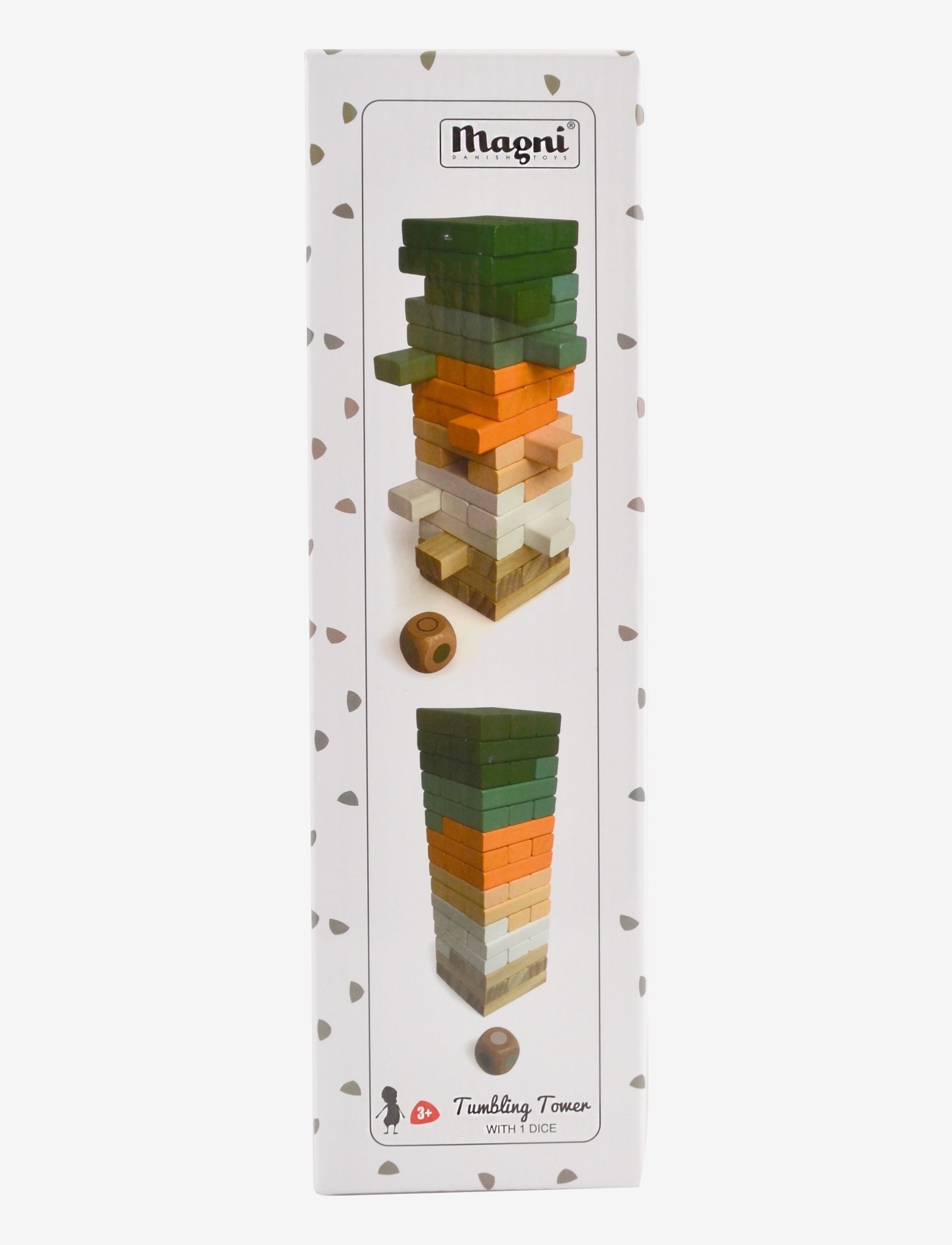 Magni Toys - Tumbling Tower, large - hreyfispil - green/orange/white - 1