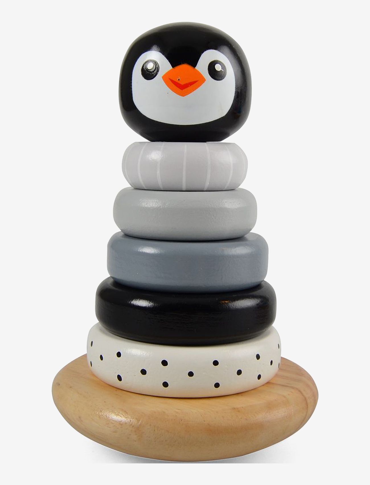 Magni Toys - Penguin Stacking Tower, Black - alhaisimmat hinnat - black - 0