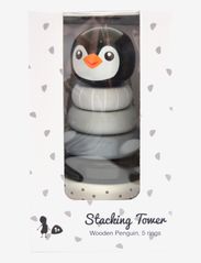 Magni Toys - Penguin Stacking Tower, Black - de laveste prisene - black - 2