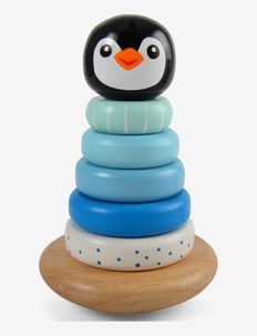 Penguin Stacking Tower, Blue, Magni Toys