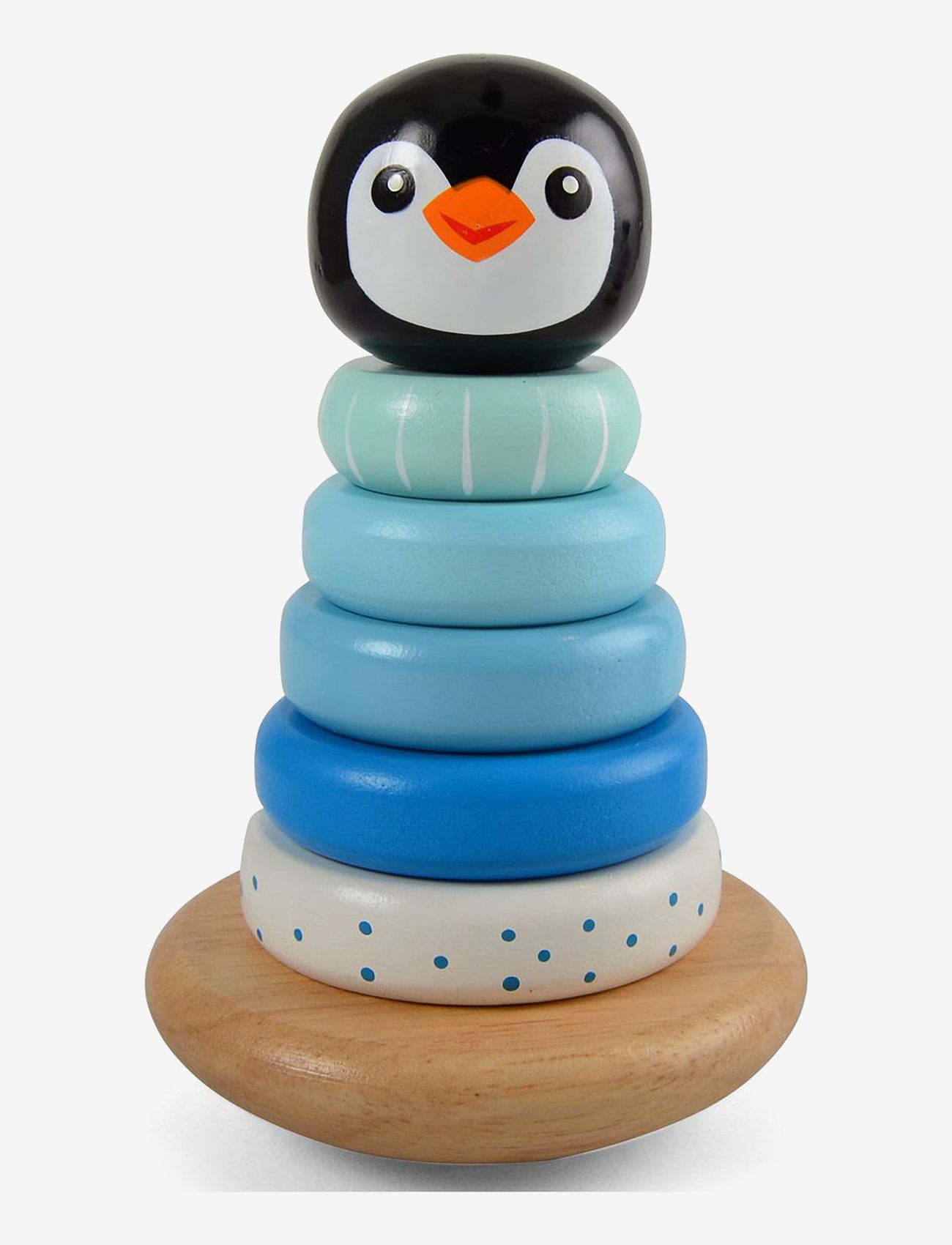 Magni Toys - Penguin Stacking Tower, Blue - laveste priser - blue - 0