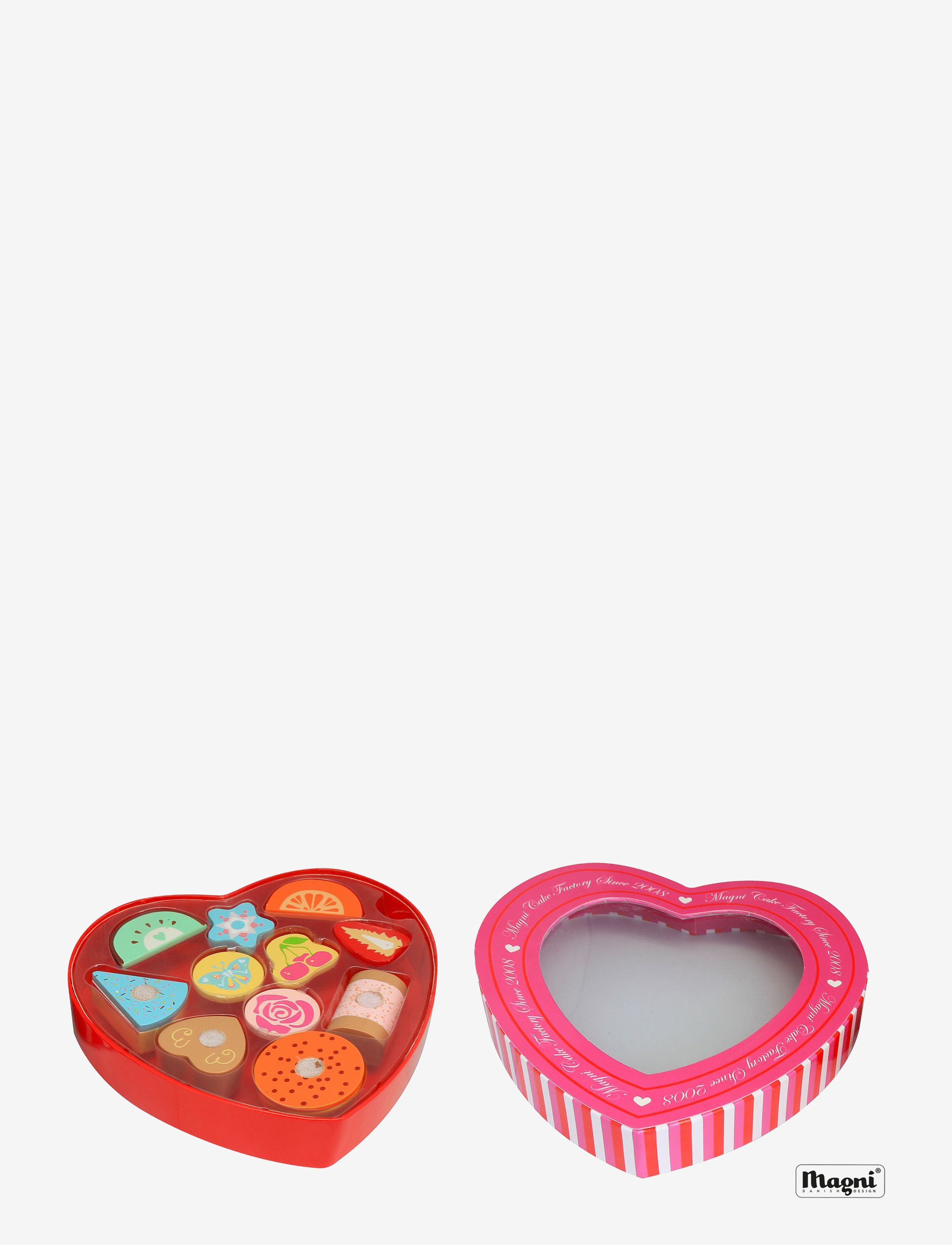 Magni Toys Small Cakes In The Heart Box, Børn, Toy Food & Cakes, Multi/mønstret, Str: ONE SIZE