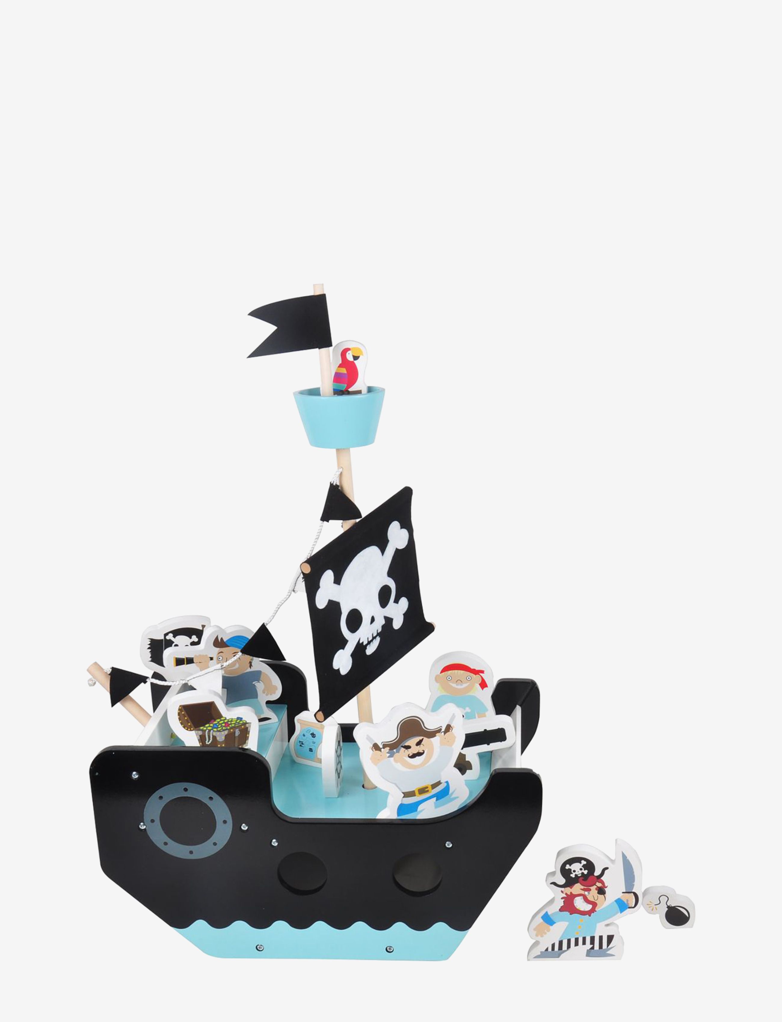Magni Toys Pirate Ship With 11 Figures, Boats, Multi/mønstret, Str: ONE SIZE