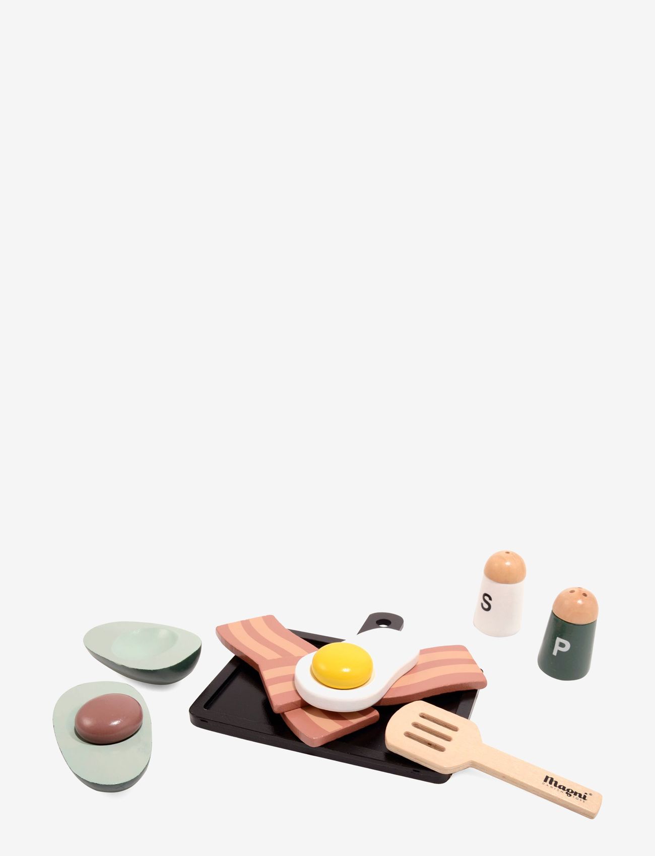 Magni Toys - Eggs and Bacon Tray - leksaksmat & leksakstårtor - multi coloured - 0