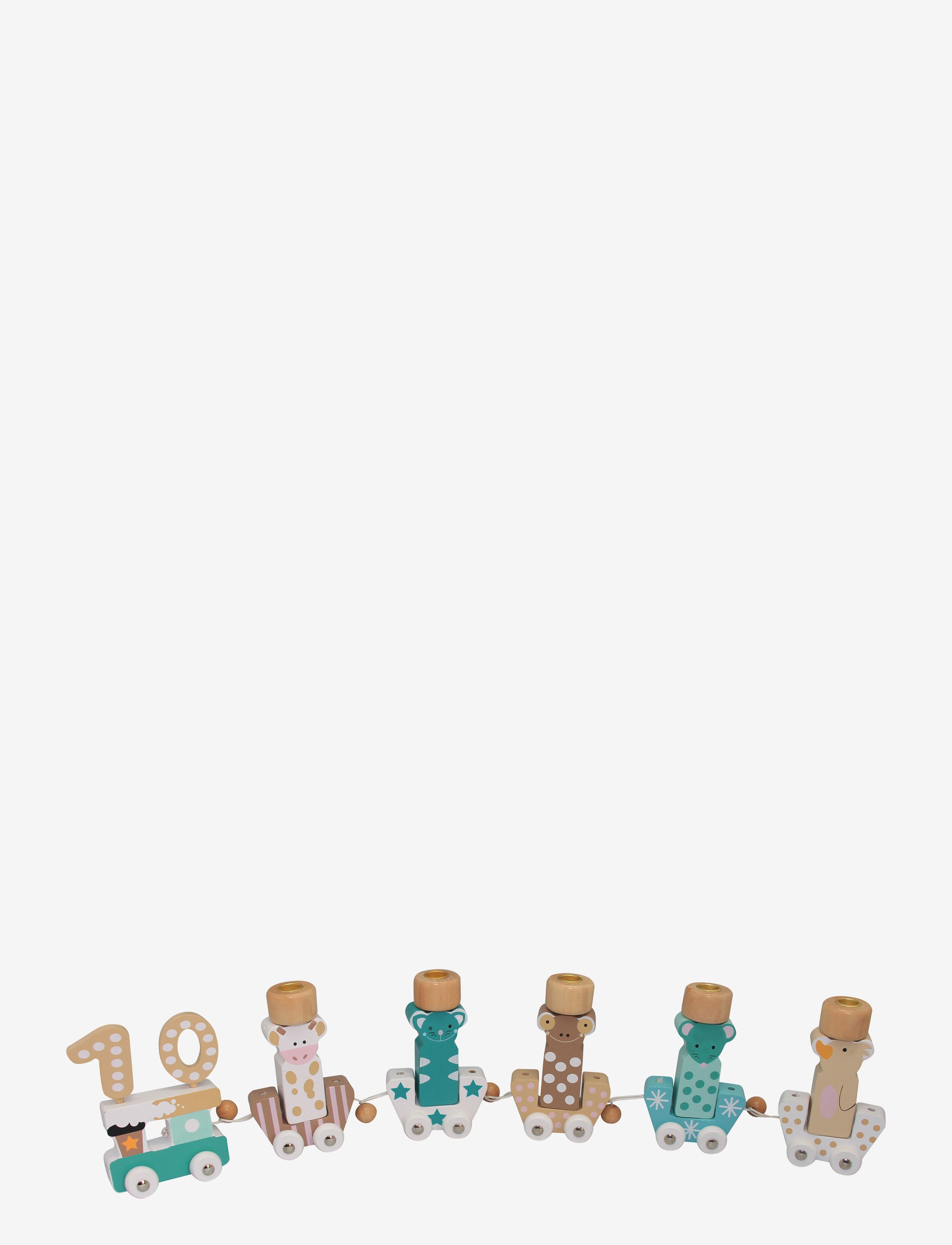 Magni Toys Birthday Train "Animals", Green/Brown - Festartiklar - GREEN, BROWN / green