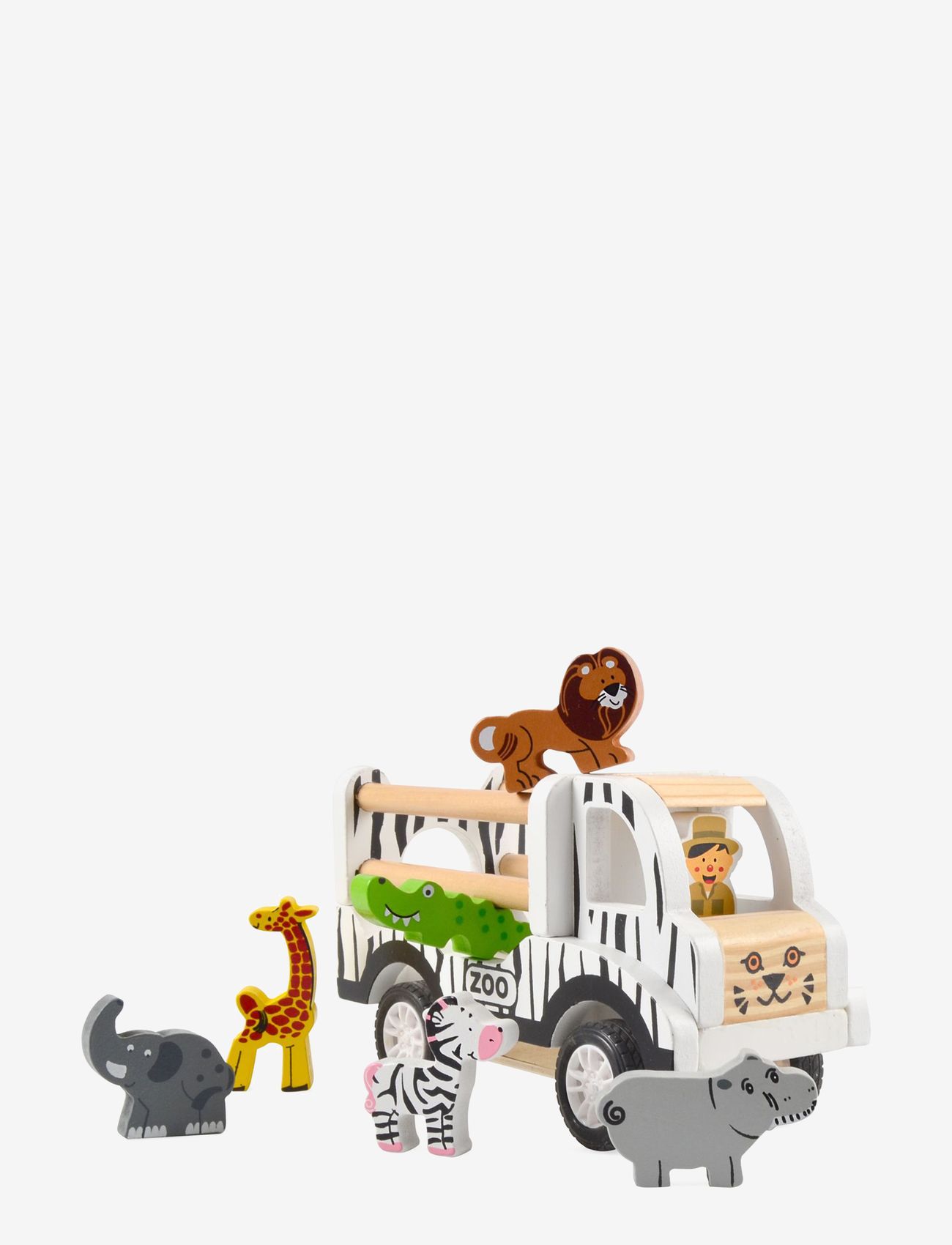 Magni Toys - Zoo Car with 6 animals, pull-back - laveste priser - multi coloured - 0