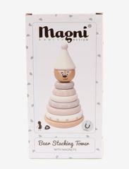 Magni Toys - Stacking Tower magnetic, white - de laveste prisene - white - 1