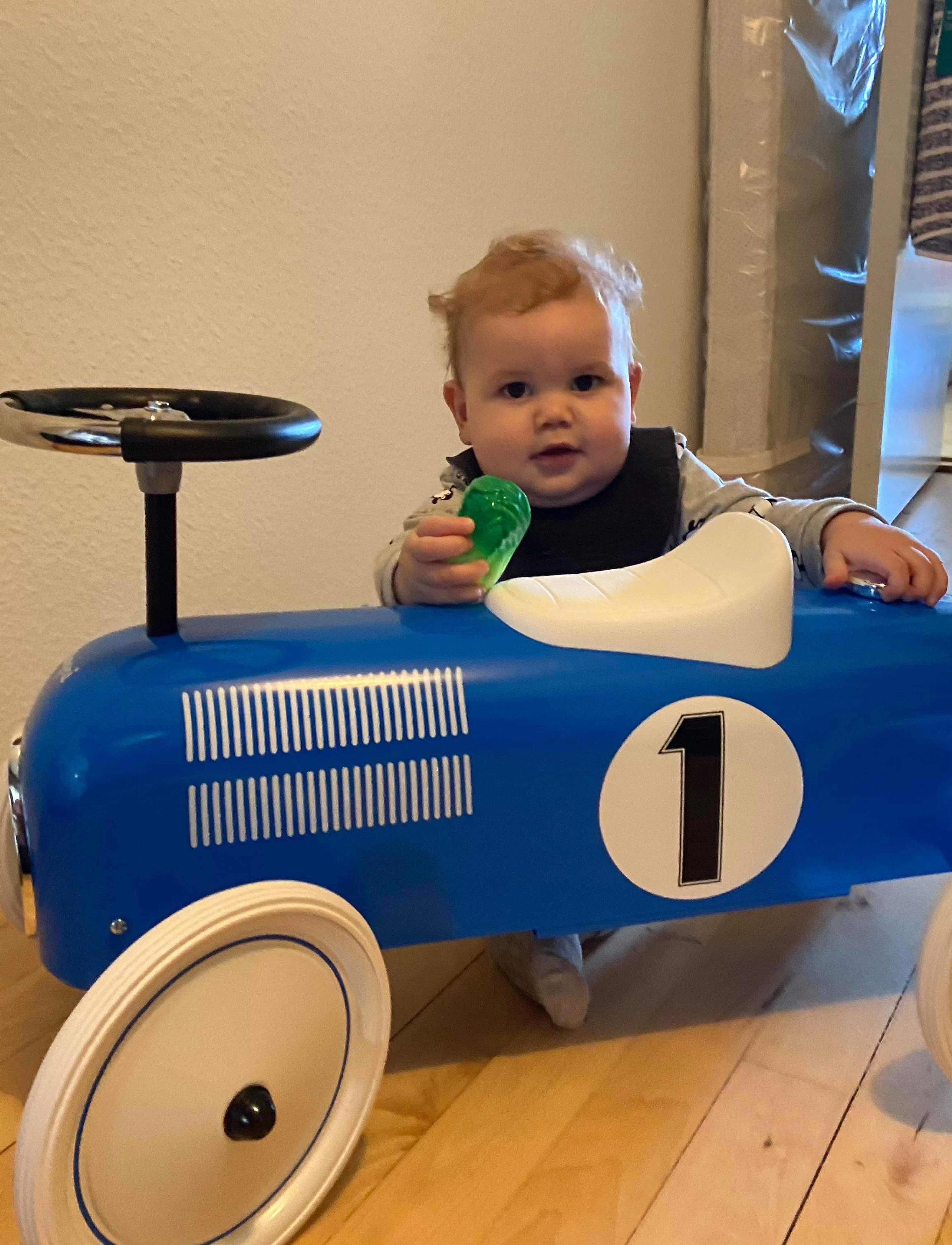 Magni Toys Ride-On, Blue, Classic Racer, Børn, Ride On Legetøj, Blå, Str: 40X35X73.5CM
