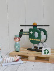 Magni Toys - Rescue helicopter with doctors - lägsta priserna - green/white/sand - 2