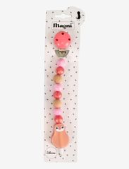 Magni Toys - Soother chain, silicone - Metallic rose gold, Marble pink - tuttinauhat - metallic rose gold, marble pink, natural - 2