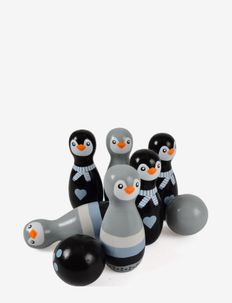 Bowling games - wooden penguin, Magni Toys