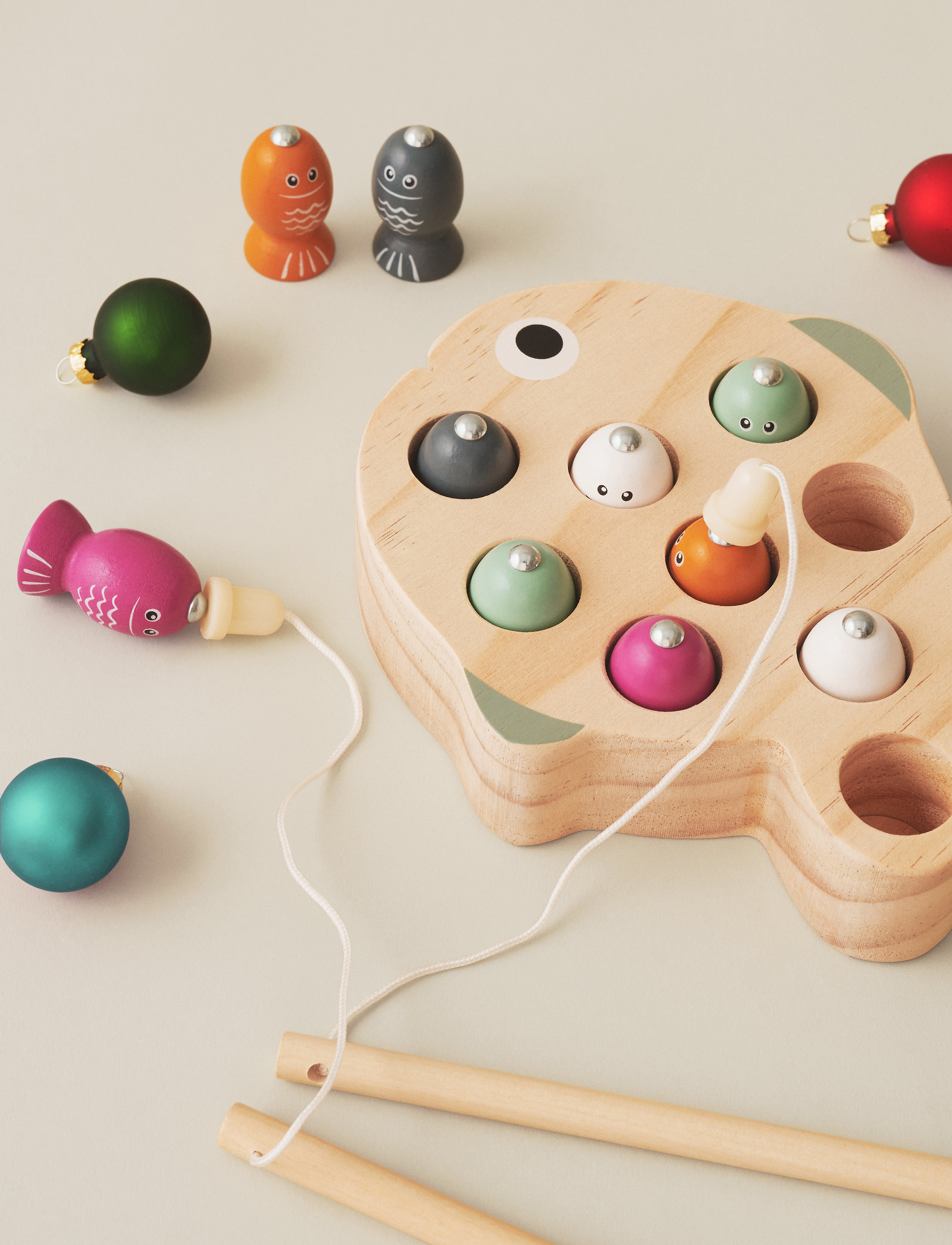 Magni Toys - Fishing game with magnet 1 stick - multi coloured - 3