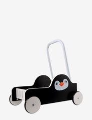 Magni Toys - Magni Walker Cart Penguin - skubbelegetøj - black/white - 0