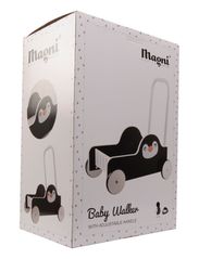 Magni Toys - Magni Walker Cart Penguin - skubbelegetøj - black/white - 2