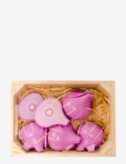 Magni Toys - 5 Onions with magnet in a box - leikkiruoka & -kakut - pink - 0