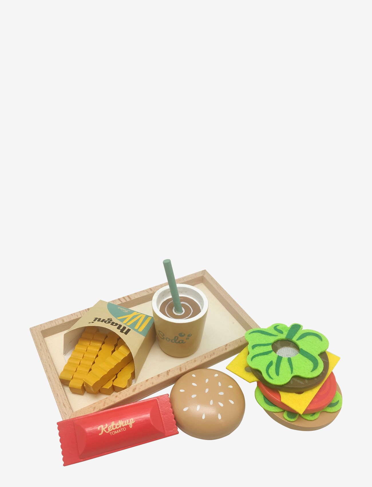 Magni Toys - Burger Menu Set - leksaksmat & leksakstårtor - multi coloured - 0