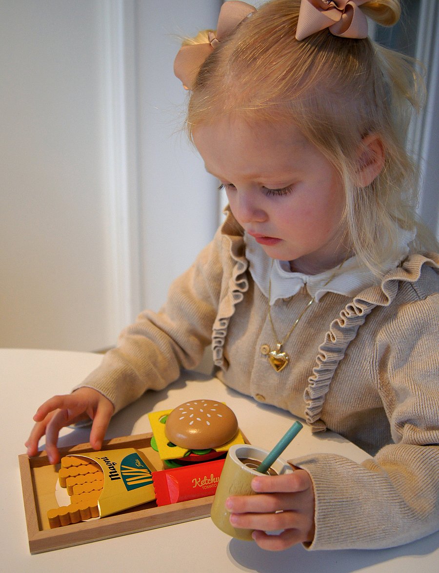 Magni Toys - Burger Menu Set - leksaksmat & leksakstårtor - multi coloured - 0