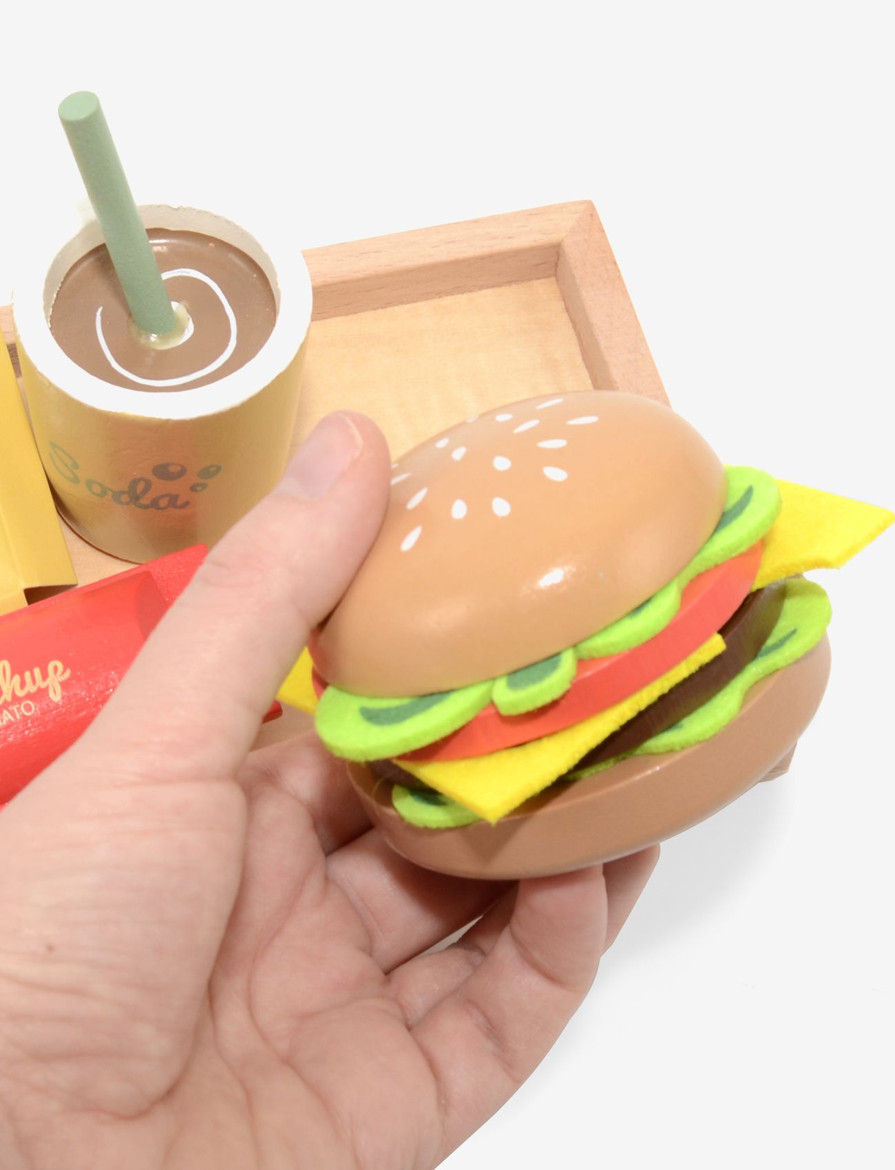 Magni Toys - Burger Menu Set - legemad & legekager - multi coloured - 3