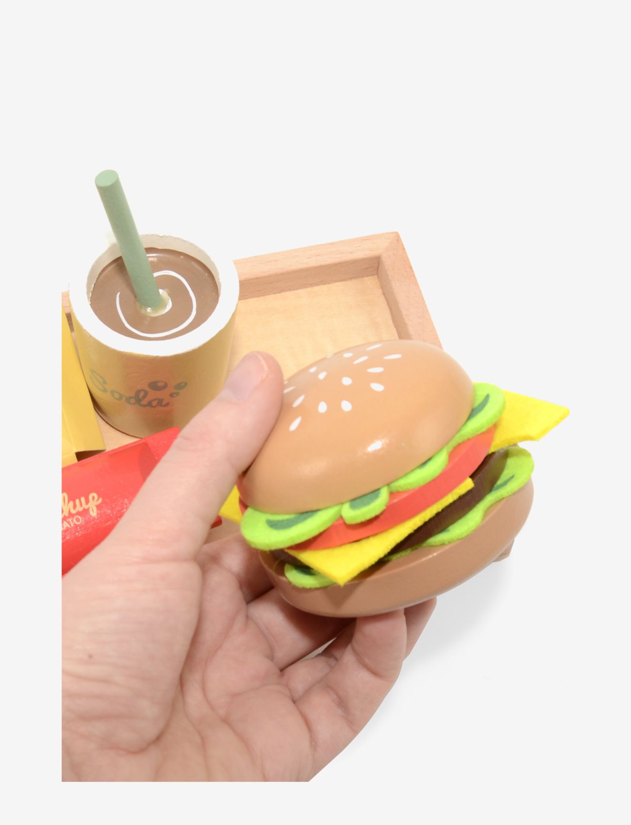 Magni Toys - Burger Menu Set - legemad & legekager - multi coloured - 4