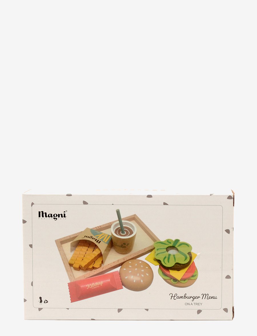 Magni Toys - Burger Menu Set - leksaksmat & leksakstårtor - multi coloured - 5