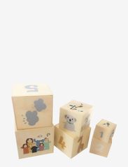 Magni Toys - Wooden Stacking Tower" Noah's Ark " - byggeklodser - wood with print - 0