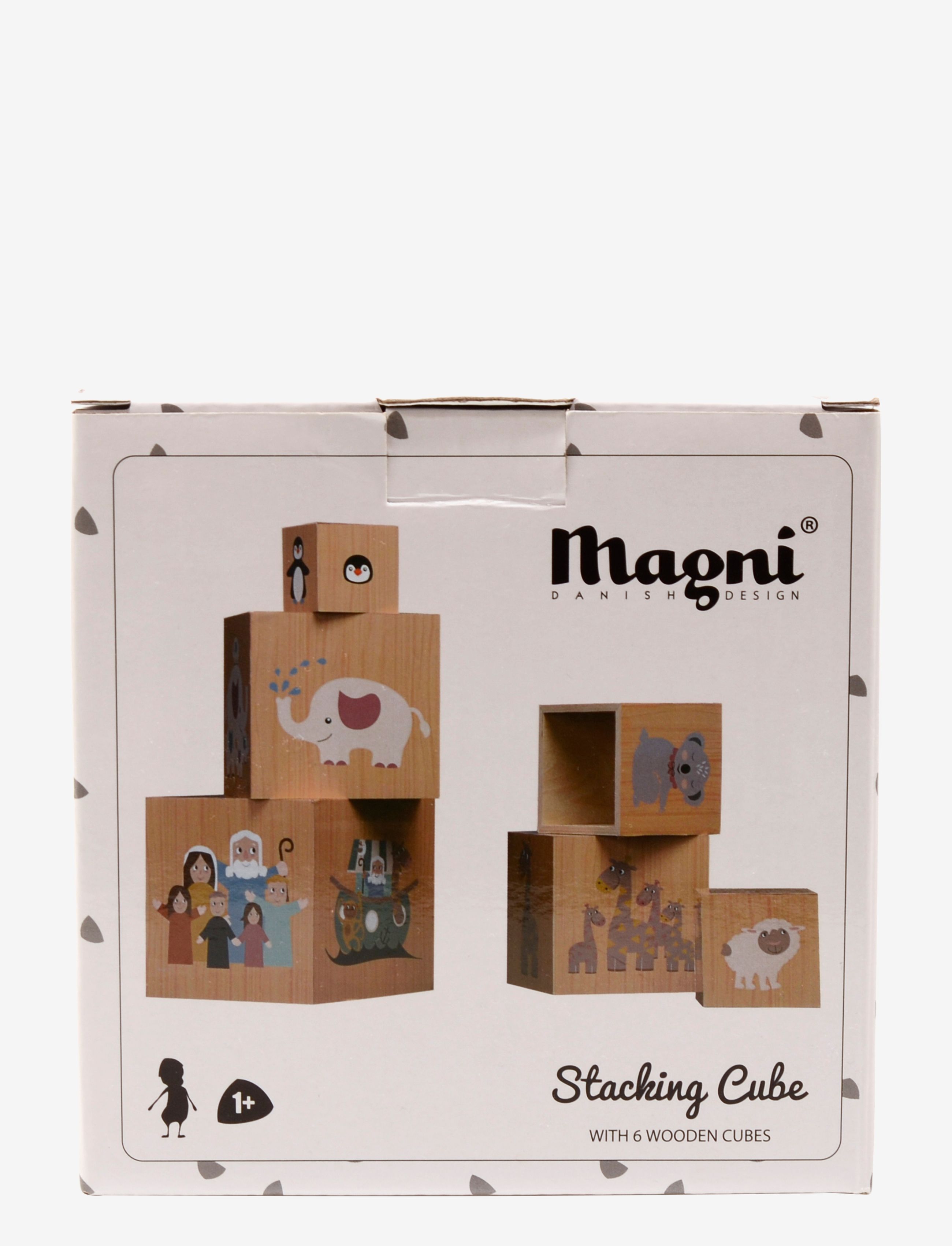 Magni Toys - Wooden Stacking Tower" Noah's Ark " - rakennuspalikat - wood with print - 3